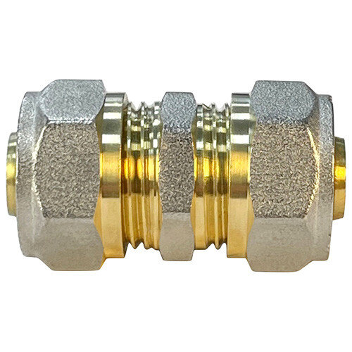 Соединитель обжимной VALFEX VF.303.N Ду 20 Ру 25 никелированный латунный