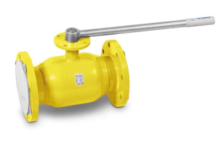 Кран шаровой газовый TEMPER 39445250 полнопроходной фланцевый DN 250 PN 25 с фланцем для установки привода