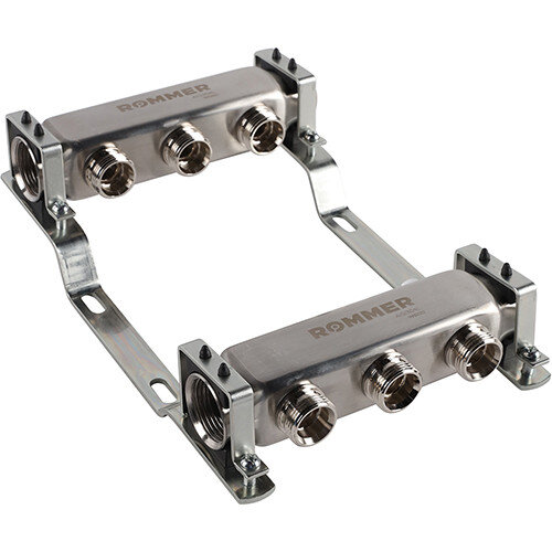 Коллектор ROMMER для радиаторной разводки 3 выхода
