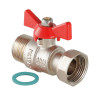 Кран шаровой VALTEC 1/2" Ду15 Ру40 с накидной гайкой и наружной резьбой VT.260.N.0404 1