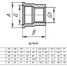 Муфта переходная VALFEX VF.240 ВР 1 1/4"x1/2" Ду 32x15 Ру 40 латунная 2
