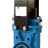 Задвижка шиберная VALSTOK VAB-013-01-HW(N)-NBR Ду 150 Ру 10 двусторонняя чугунная межфланцевая со штурвалом с невыдвижным штоком 1