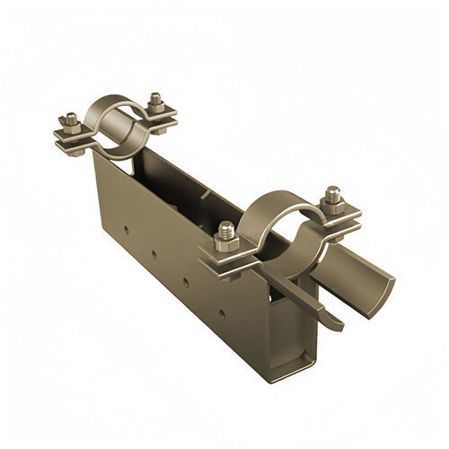 Опора Дн 168 ТПР.04.01(2).00.000-30 H=100 хомутовая неподвижная стальная