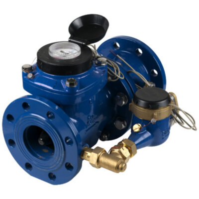 Счетчик комбинированный Декаст СТВК 2 80/20 ДГ (100/100 л на имп.) двухкорпусный