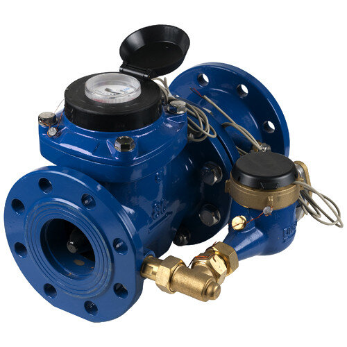 Счетчик комбинированный Декаст СТВК 2 80/20 ДГ (100/100 л на имп.) двухкорпусный