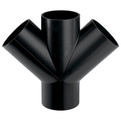 Крестовина 1000 мм SDR9 45° ПЭ100 равнопроходная сварная сегментная ПНД