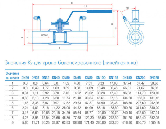Кран шаровой балансировочный Маршал 10нж46фт-01 11ЦлП.01.1 DN 65/50 PN 25 стандартнопроходной под приварку