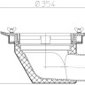Корпус кровельной воронки HL64/7-K DN75 горизонтальный выпуск, встроен.обогрев 2