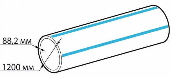 Труба ПНД 1200х88,2 SDR 13,6 ПЭ 100 ГОСТ 18599-2001 питьевая