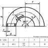 Отвод 180-1-60,3х4-Ст.20 ГОСТ 30753-2001 стальной бесшовный 2