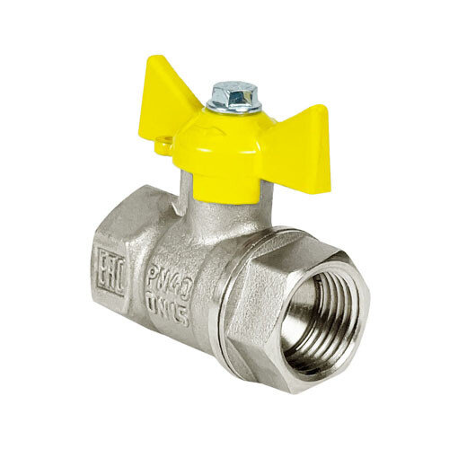 Кран шаровый VALFEX STANDART VF.277 ВР 1/2" Ду 15 Ру 40 газовый никелированный латунный