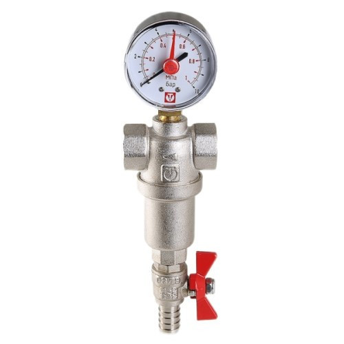 Фильтр механической очистки Valtec VT.389 1/2" DN 15 PN 16 промывной каскадный 3