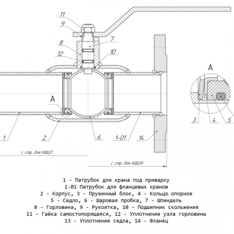 Кран шаровой цельносварной LD КШ.Ц.П.065.025.Н/П.01 Ду 65 Ру 25 нержавеющий неполнопроходный под приварку 2