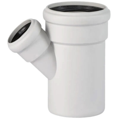 Тройник бесшумный PP-MD Ostendorf Skolan Safe SKEA-HT DN 90/50х45° с выходом на в/канализацию