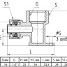 Тройник латунный Aquasfera 7010 DN 15x16 PN 16 резьба - 1/2'', покрытие - никель, с креплением, резьбовой ВР/компрессионный, 7010-01 4