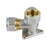 Тройник латунный Aquasfera 7010 DN 15x16 PN 16 резьба - 1/2'', покрытие - никель, с креплением, резьбовой ВР/компрессионный, 7010-01 2