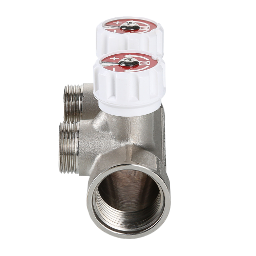 Коллектор распределительный VALTEC VTc.570.NE.0602 2 отвода ВР-НР 1"x3/4" DN 25 PN 10 с регулирующими клапанами