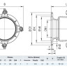Фланец HAWLE Synoflex 7994 DN 150 (198-230 мм) универсальный фиксирующий 4