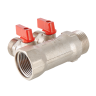 Коллектор распределительный VALTEC VTc.580.NE.0603 3 отвода ВР-НР 1"x3/4" DN 25 PN 10 с шаровыми кранами красная рукоятка 2