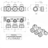 Коллектор распределительный VALTEC VTc.570.N.0503 3 отвода ВР-НР 3/4"x1/2" DN 20 PN 10 с регулирующими клапанами 5
