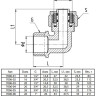 Угольник латунный Aquasfera 7006 DN 16х20 PN 16 резьба - 3/4'', покрытие - никель, резьбовой НР/компрессионный, 7006-02 4