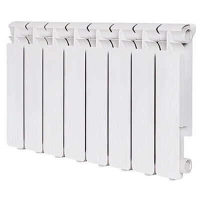 Радиатор биметаллический STOUT Space Ventil 500 8 секций нижнее подключение белый