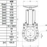 Задвижка шиберная ножевая VAG ZETA DN 400 PN 10 со штурвалом 2