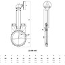 Задвижка шиберная VALSTOK VA-013-01-R(N)-NBR Ду 500 Ру 4 чугунная межфланцевая односторонняя c редуктором с невыдвижным штоком 4
