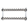 Коллекторная группа Oventrop Multidis SH 1 1407161 11-ти контурный ВР-НР 1"x3/4" DN 25 PN 4 с регулирующими клапанами 1
