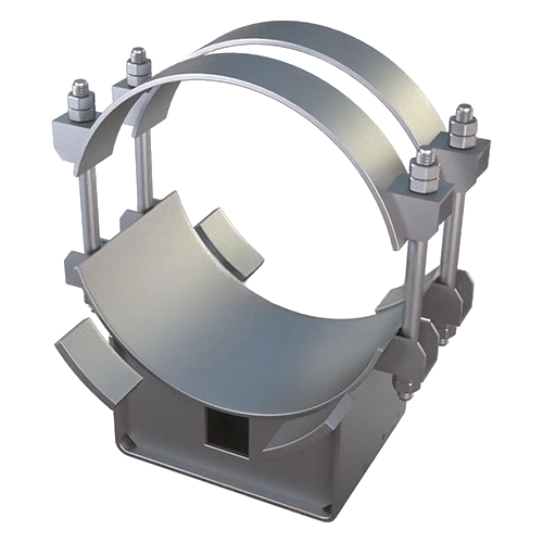 Опора Дн 530 ТПР.05.15(1).00.000-09 H=100 бугельная неподвижная стальная