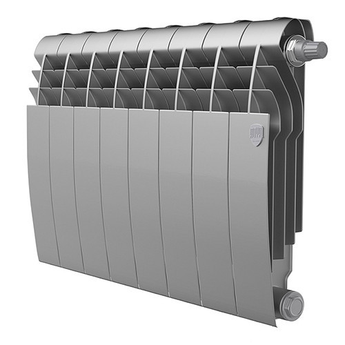 Радиатор биметаллический Royal Thermo BiLiner 350 V (8 секций) Silver Satin