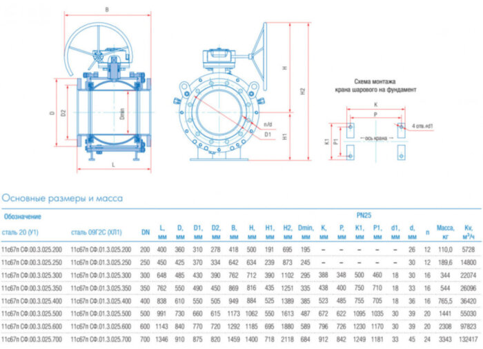 Кран шаровой Маршал 11с67п GAS PRO СФ.00.3 DN 200 PN 25 полнопроходной фланцевый