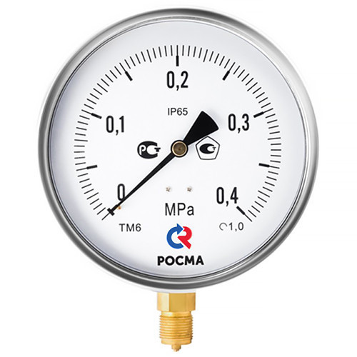 Манометр РОСМА ТМ-620Р.00 (0...16 МПа) Дкорп=160мм кл. 1,0 M20x1,5 виброустойчивый (готовый к гидрозаполнению) радиальный 00000036506 1