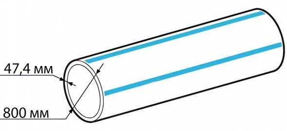 Труба ПНД 800х47,4 SDR 17 ПЭ 100 ГОСТ 18599-2001 питьевая