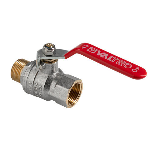 Кран шаровый VALTEC VT.415 ГОСТ Р 59553-2021 ВР-НР 1" DN 25 PN 40 никелированный латунный