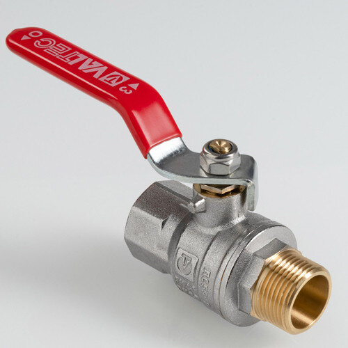 Кран шаровый VALTEC VT.415 ГОСТ Р 59553-2021 ВР-НР 1" DN 25 PN 40 никелированный латунный