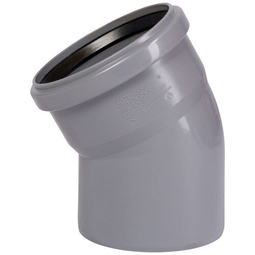 Отвод канализационный PP-H Ostendorf HT HTB DN 90х30° цвет серый