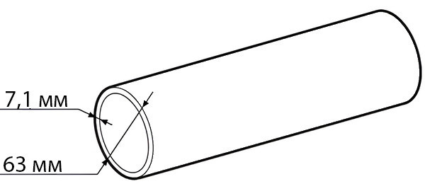 Труба ПНД техническая SDR9 d63х7,1 тип ОТ 2