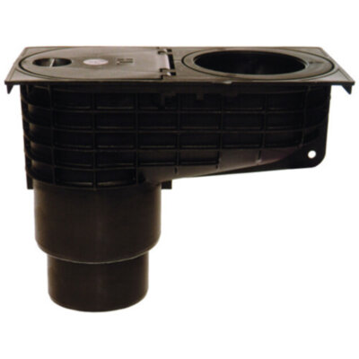 Дворовый дождеприёмник HL660/2 DN110/125 с вертикальным выпуском, набор.кольца под трубы DN75/90/100/110 мм