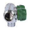 Коллектор распределительный STOUT SMB 6849 2 отвода ВР-НР 3/4"х1/2" DN 20 PN 16 с регулирующими клапанами плоское уплотнение 3