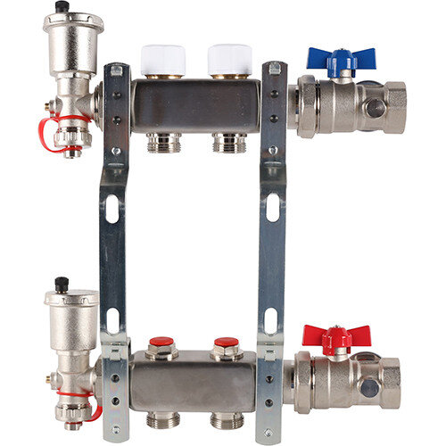 Коллектор ROMMER в сборе без расходомеров 2 выхода
