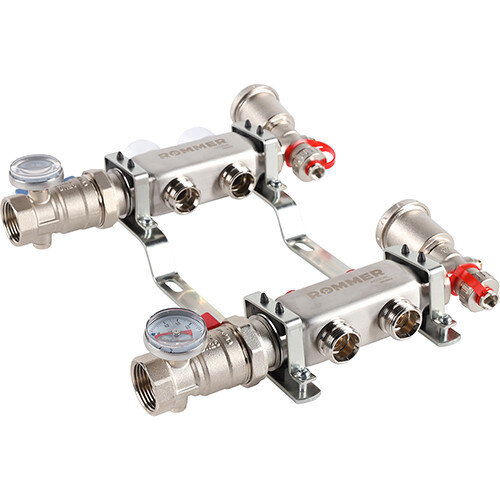 Коллектор ROMMER в сборе без расходомеров 2 выхода