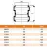 Муфта НПВХ Ostendorf KG KGMM DN 200 PN 0,5 двухраструбная 2