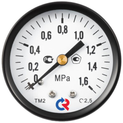 Манометр РОСМА ТМ-210Т.00 (0...4 МПа) Дкорп=50мм кл. 2,5 G1/4" общетехнический осевой 00000037339