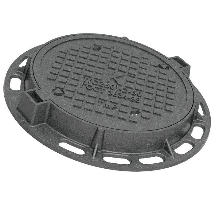 Люк чугунный ТМР(С250) с пазом под РТИ