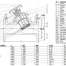 Клапан балансировочный Benarmo 3081H DN 150 PN 25 фланцевый ручной чугунный, с измерительными ниппелями 2