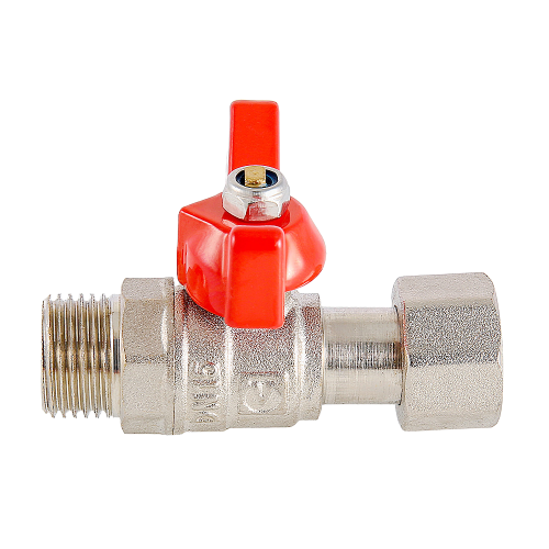 Кран шаровой VALTEC Ду15 (1/2" х 3/8") Ру16 для подключения манометра VT.806.N.0403