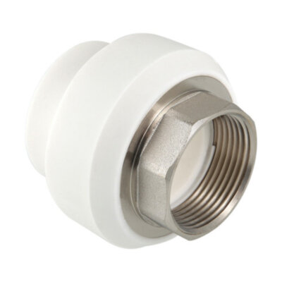 Переходник VALTEC VTp.706 ВР 1" DN 40x25 PN 25 под ключ полипропиленовый комбинированный