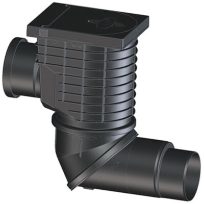 Дождеприёмник с гор. входным патрубком и выпуском HL600NHO DN110/125 с 2-мя шарнирными соединениями