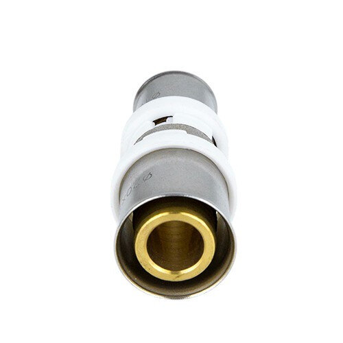 Муфта соединительная переходная латунная Aquasfera 8004 DN 20.4х32.5 PN 16, покрытие - никель, пресс, 8004-01